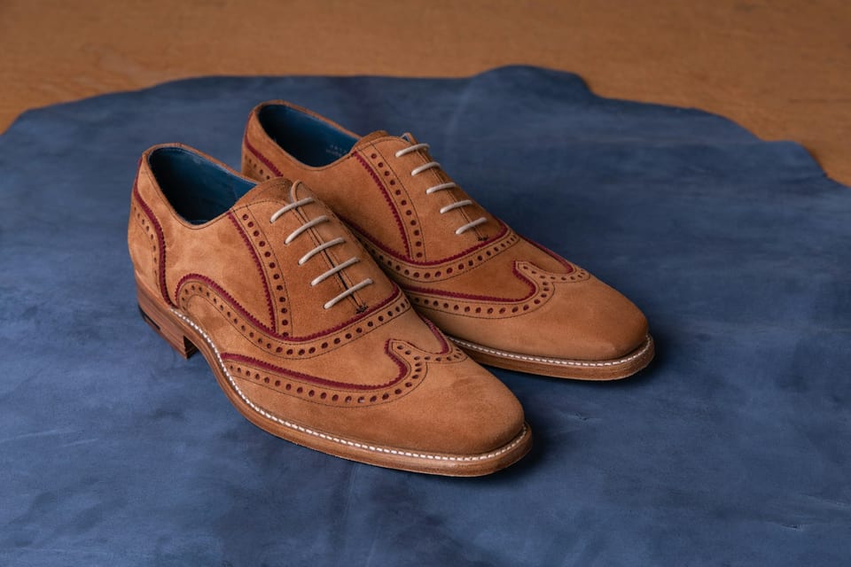 Brown leather dress shoes after care work